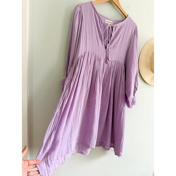 Daughters of India | Kyra Mini Dress in Lilac Gauze | Sz L - Picture 6 of 9
